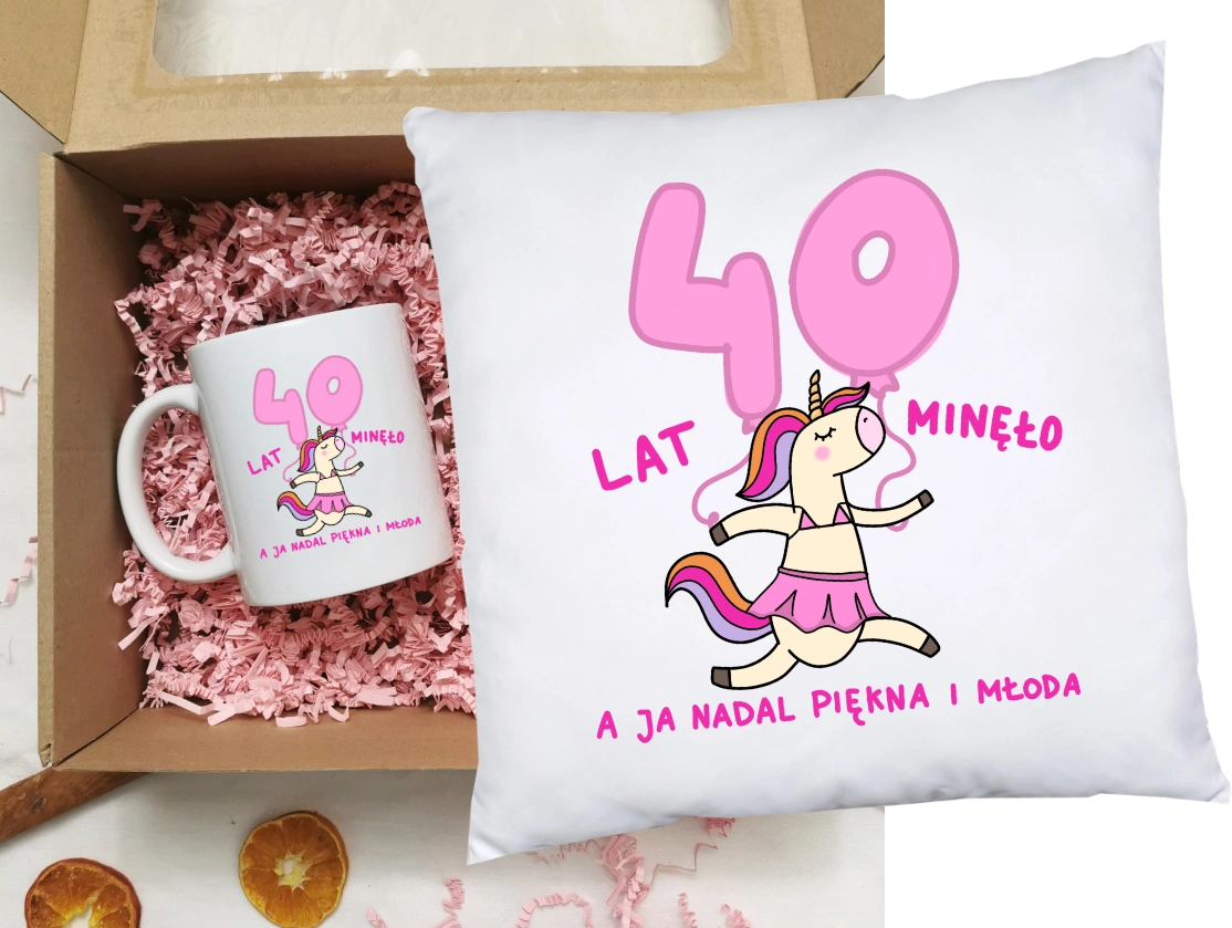 Zestaw prezentowy na 40 urodziny - 40 LAT minęło a ja nadal taka piękna i młoda