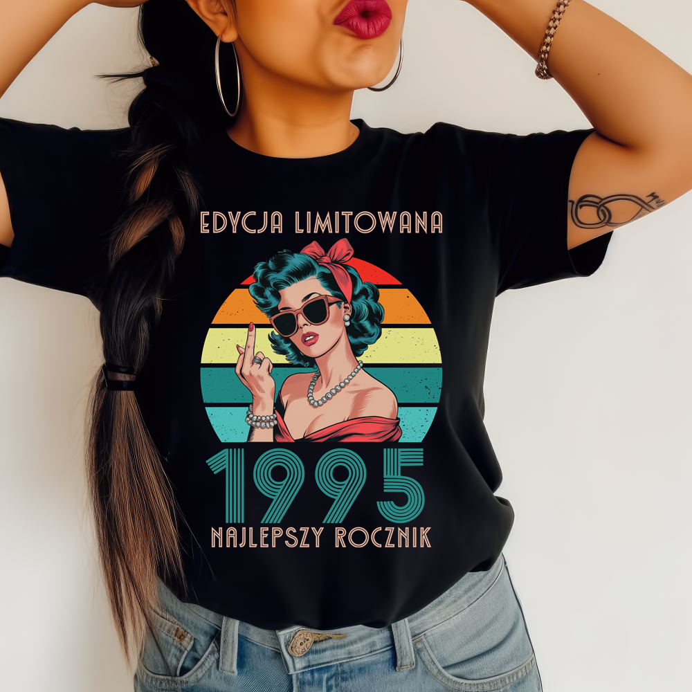 DAMSKA koszulka na 30 urodziny EDYCJA LIMITOWANA 1995 ROCZNIK (1)