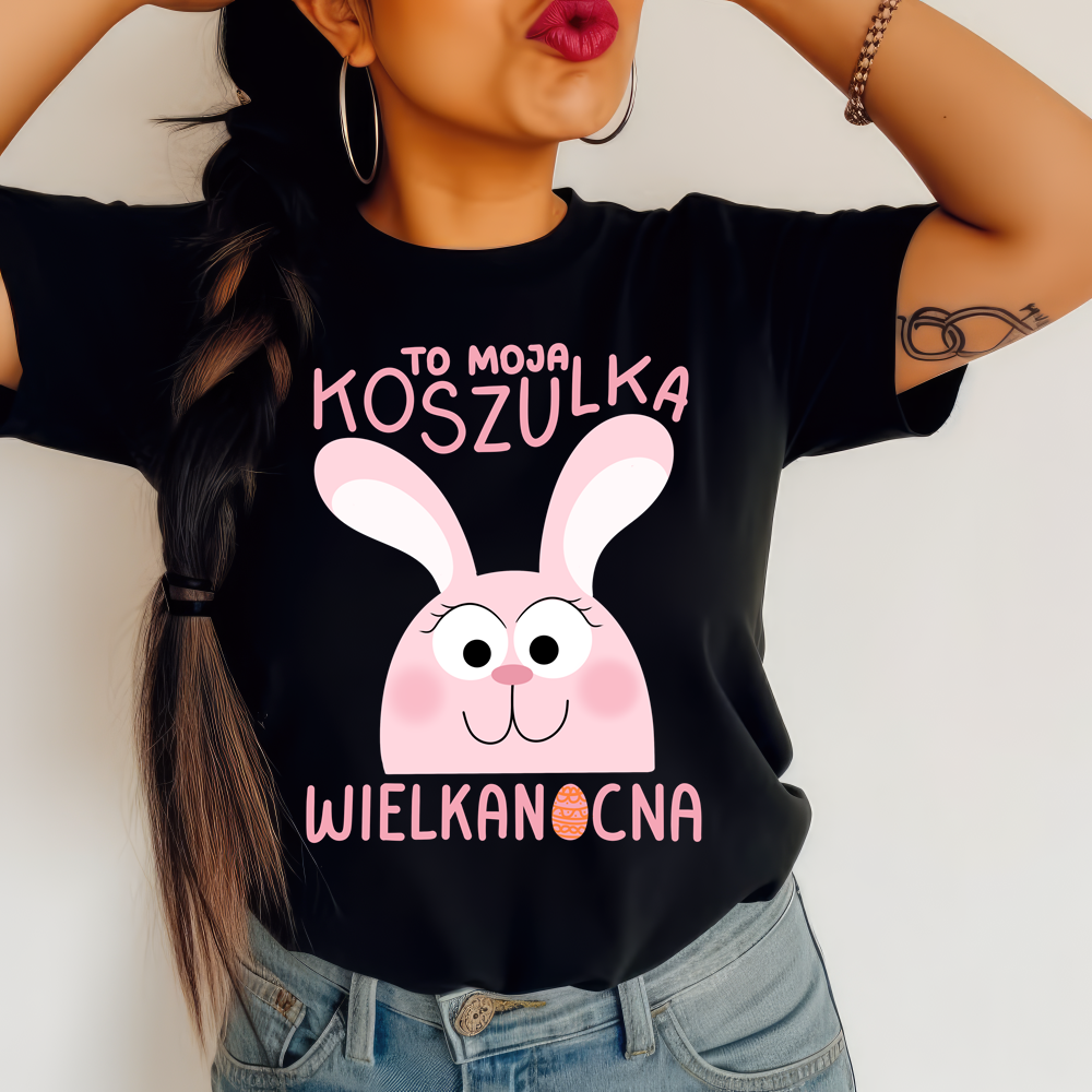 Damska koszulka na Wielkanoc - TO MOJA WIELKANOCKA KOSZULKA Z KRÓLIKIEM