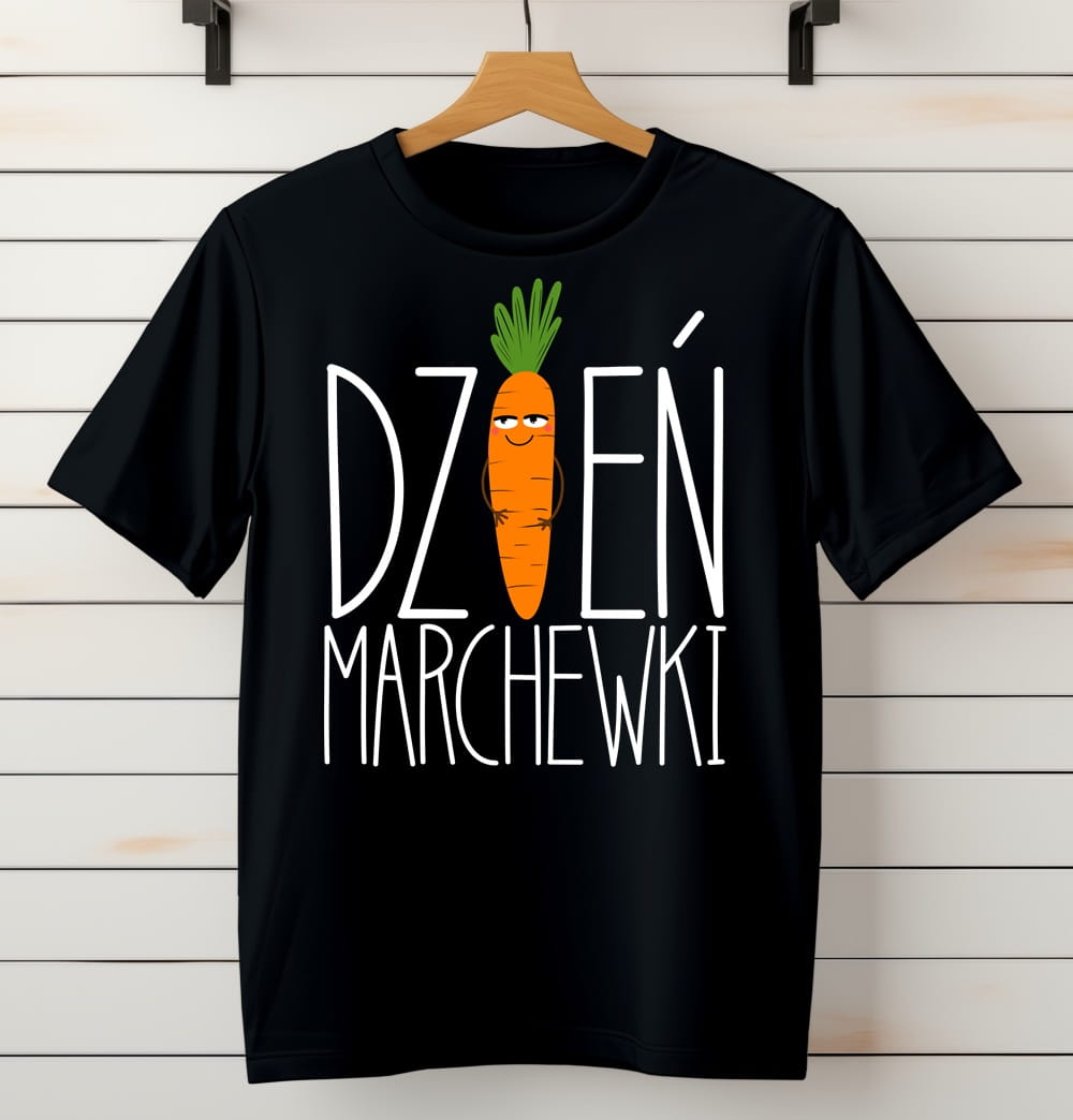 Czarna koszulka DZIEŃ MARCHEWKI