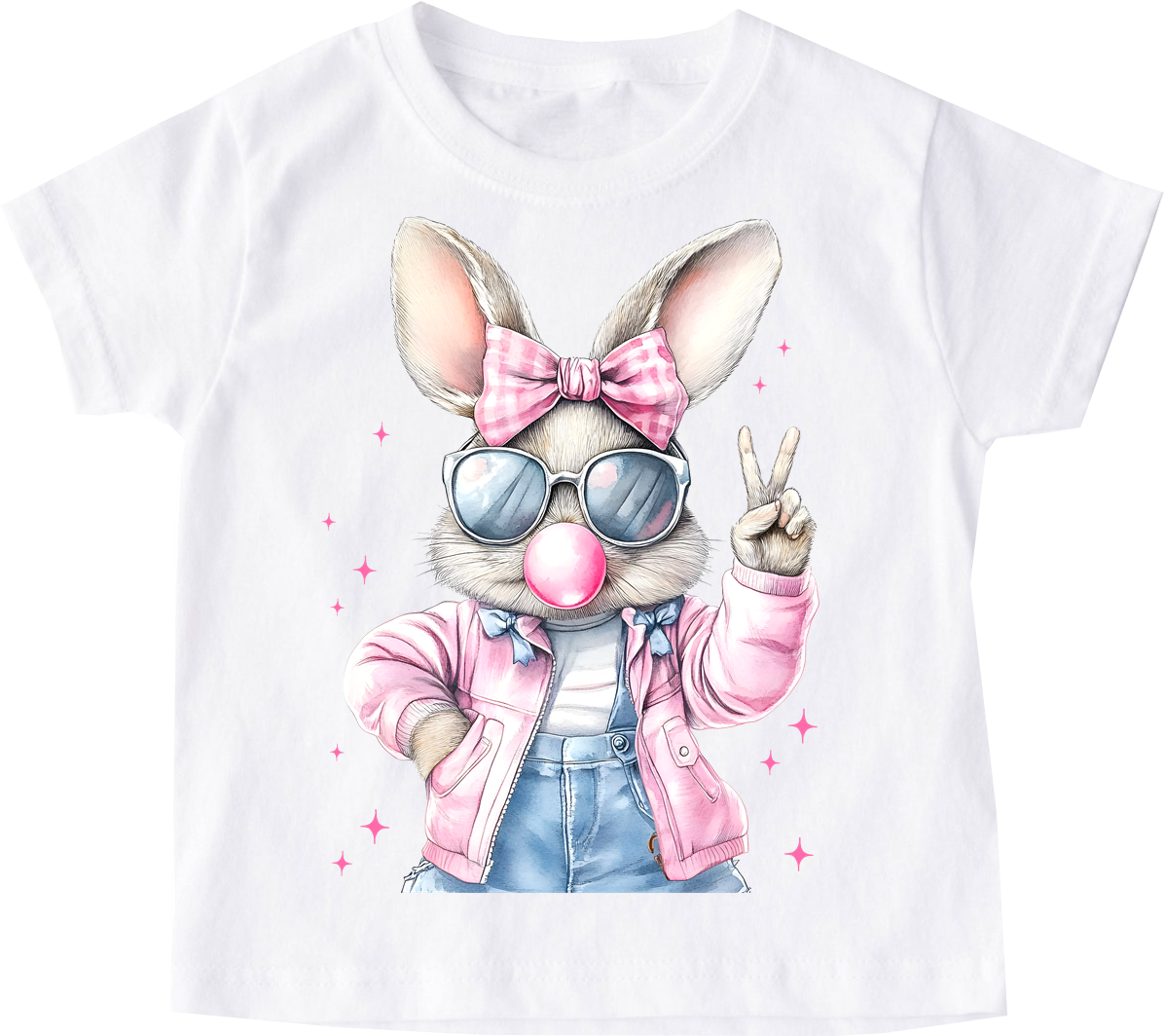Koszulka z zajączkiem dla dziewczynki - wzór bunny47