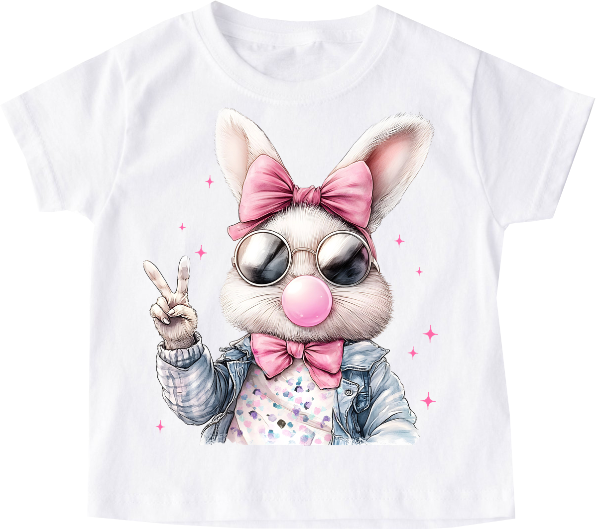 Koszulka z zajączkiem dla dziewczynki - wzór bunny48