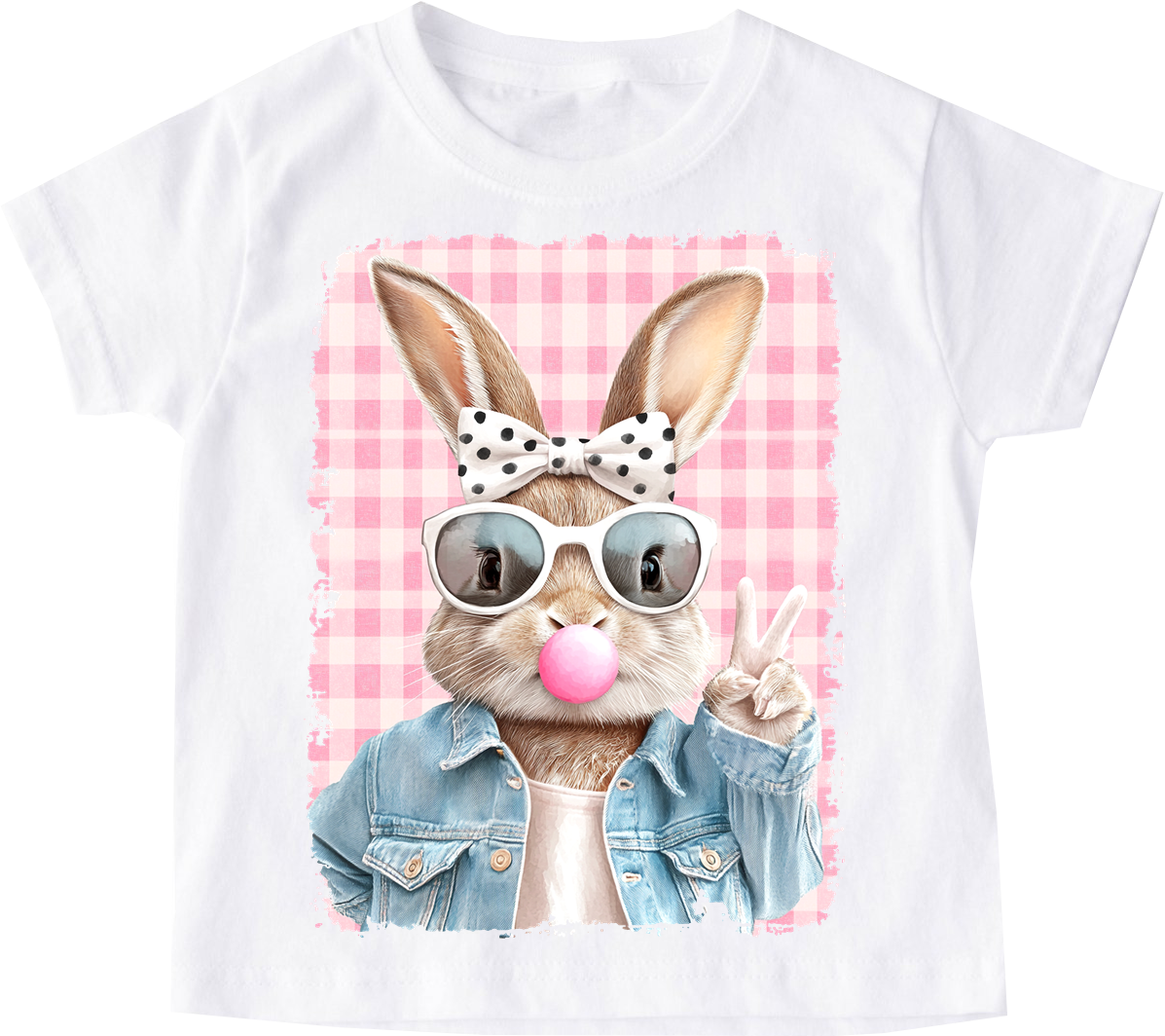 Koszulka z zajączkiem dla dziewczynki - wzór bunny50