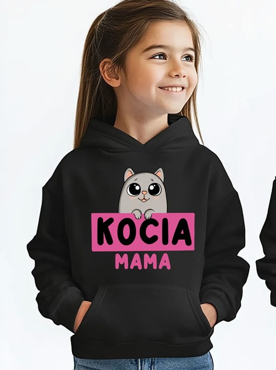 Bluza kotem dla dziewczynki - kocia mama