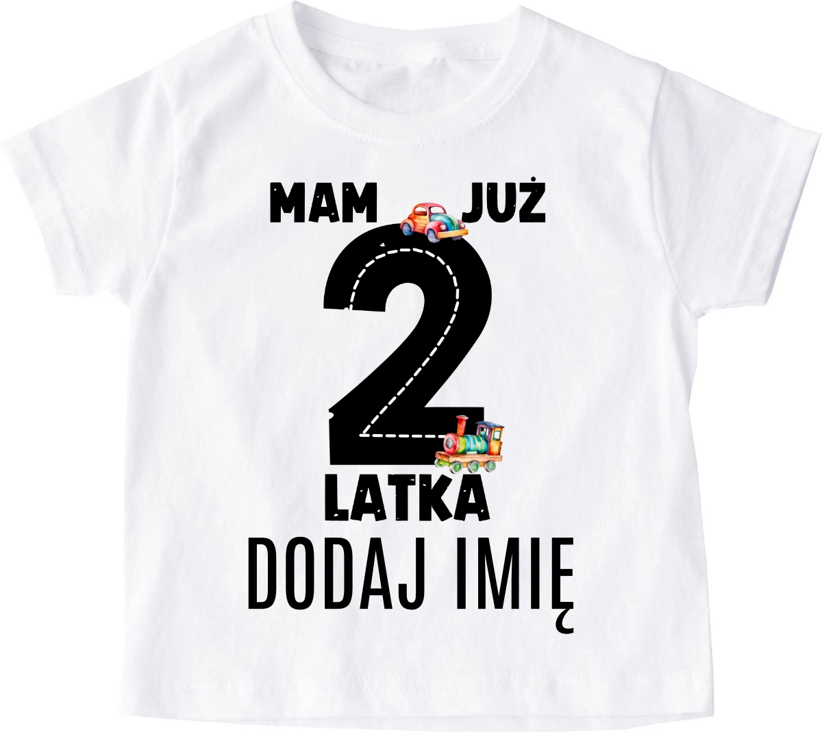 Koszulka na urodziny dla chłopczyka z imieniem mam już 2 LATKA