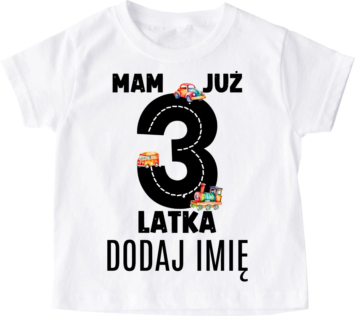 Koszulka na urodziny dla chłopczyka z imieniem mam już 3 LATKA