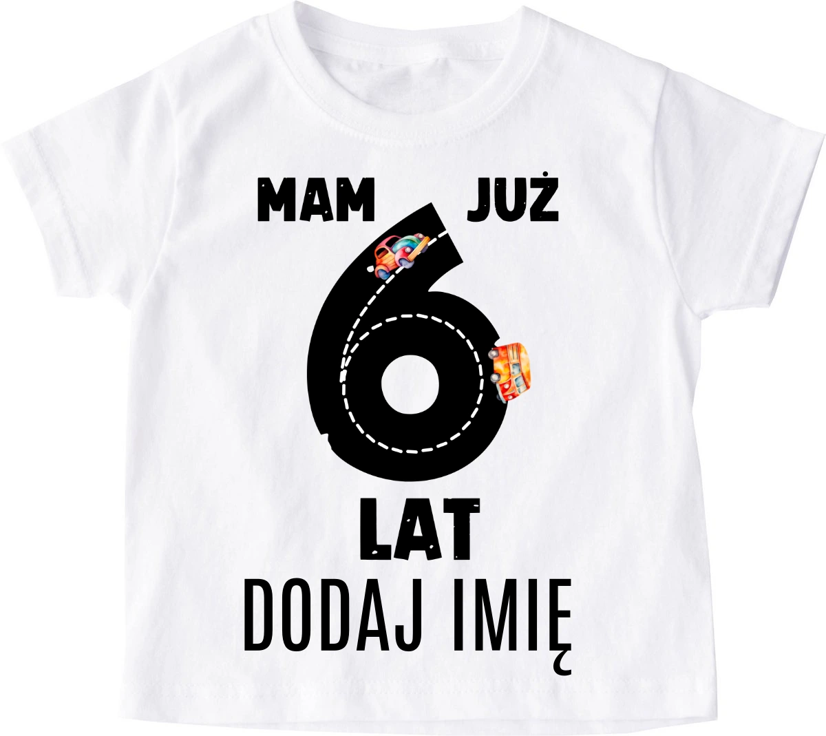 Koszulka na urodziny dla chłopczyka z imieniem mam już 6 LAT