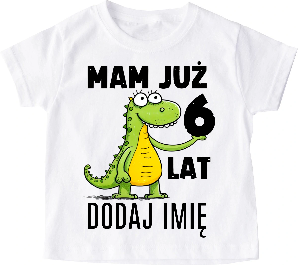 Koszulka na urodziny dla chłopczyka z imieniem mam już 6 LAT