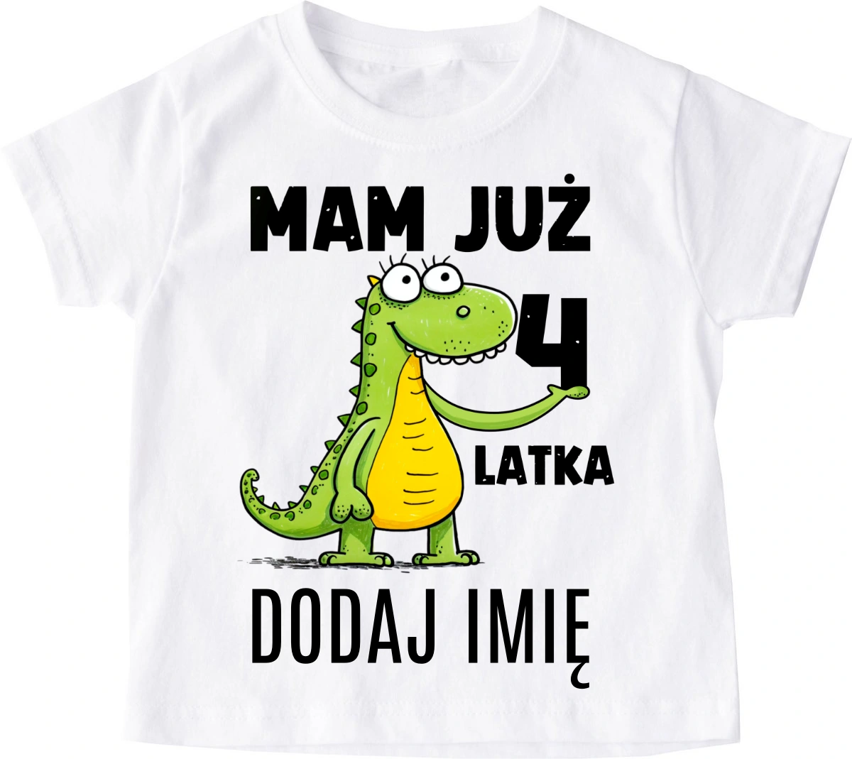 Koszulka na urodziny dla chłopczyka z imieniem mam już 4 LATKA