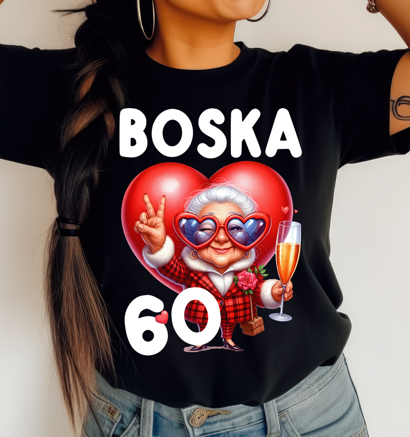 Damska koszulka na 60 urodziny - BOSKA 60