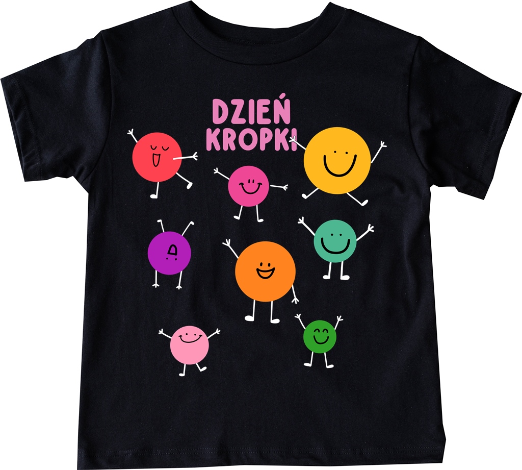 Czarna koszulka na Dzień Kropki - DZIEŃ KROPKI