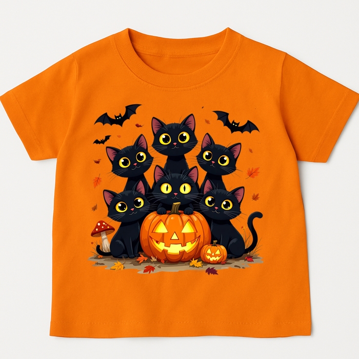 Pomarańczowa koszulka z dynią na Dzień Dyni - kotydynia20