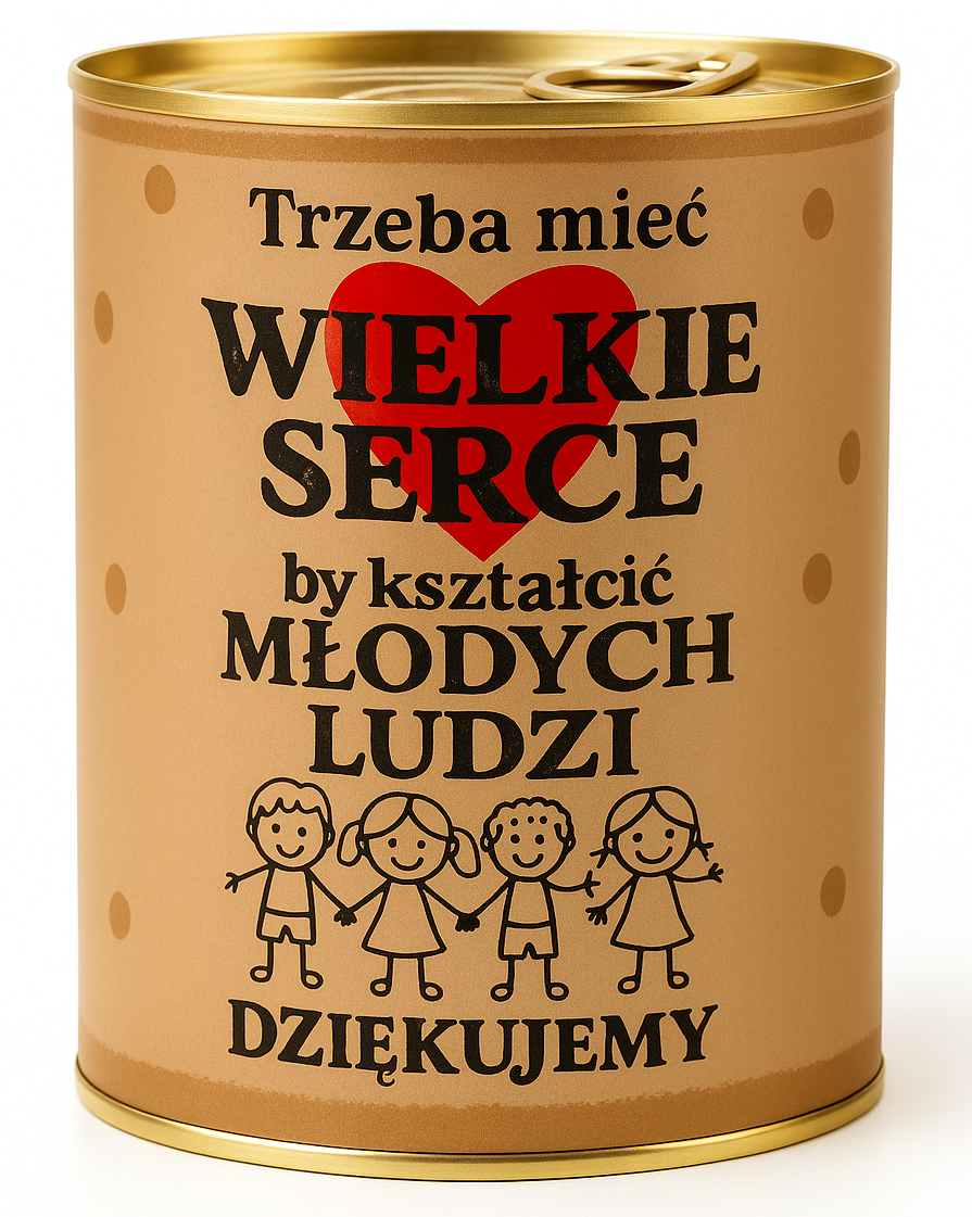 Pakowanie koszulki w puszkę - wzór NA DZIEŃ NAUCZYCIELA
