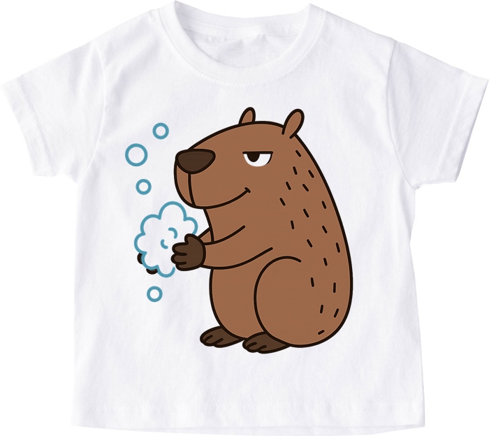Koszulka na Dzień Mycia Rąk z kapibarą myjąca ręce
