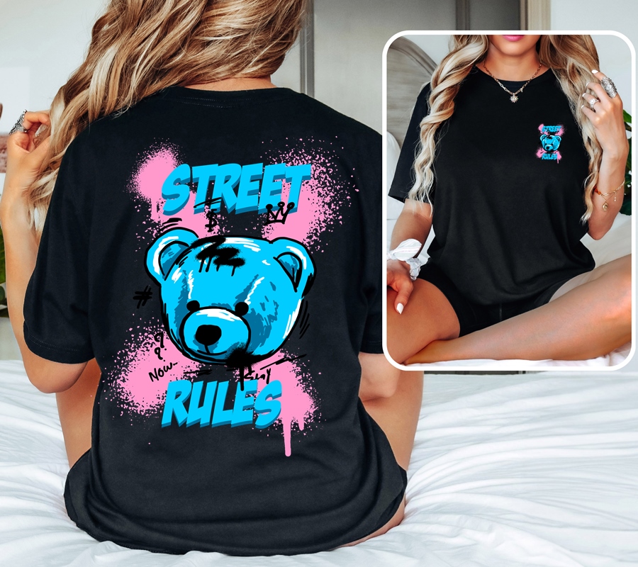 Wakacyjna koszulka damska - OVERSIZE