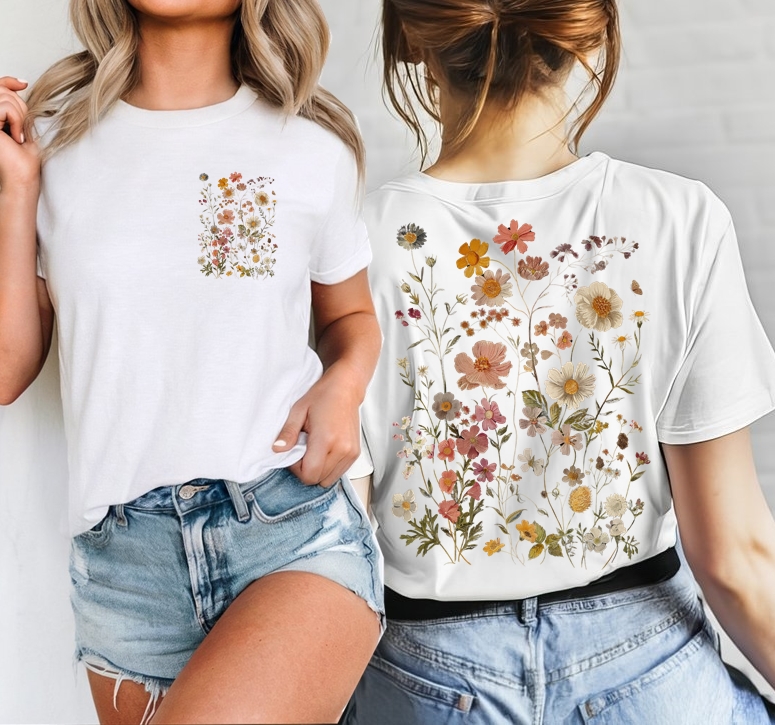 Koszulka w kwiaty- wzór kwiaty 70