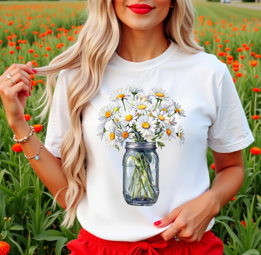 Damska koszulka - wzór kwiatek58