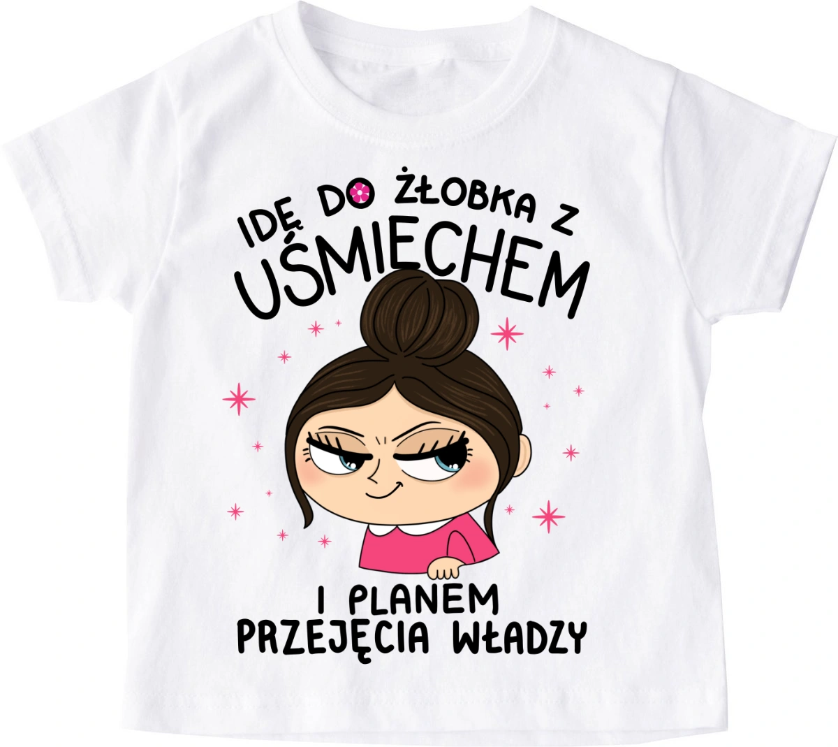 koszulka dla dziewczynki do żłobka brunetka