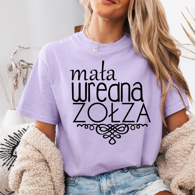 Fiołkowa koszulka damska - MAŁA WREDNA ZOŁZA