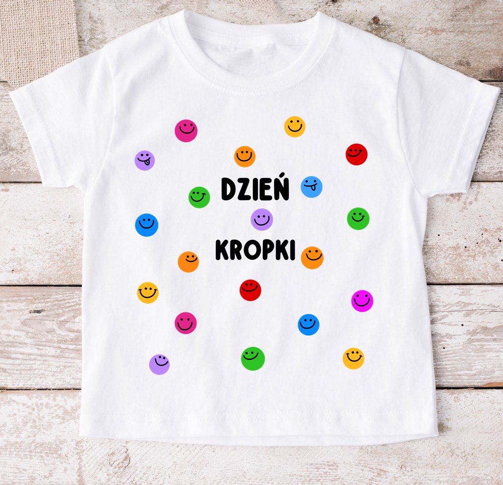 Koszulka dla dziecka w kropki na DZIEŃ KROPKI DO przedszkola - WZÓR KROPKI27