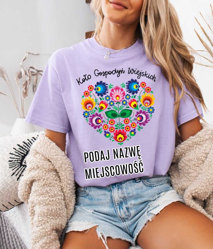 Fiołkowa koszulki dla koła gospodyń wiejskich