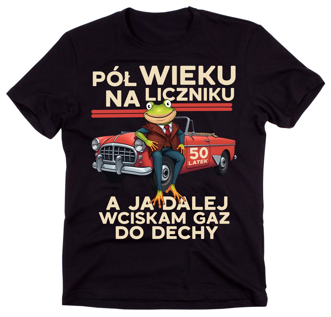 Koszulka męska czarna na 50 urodziny