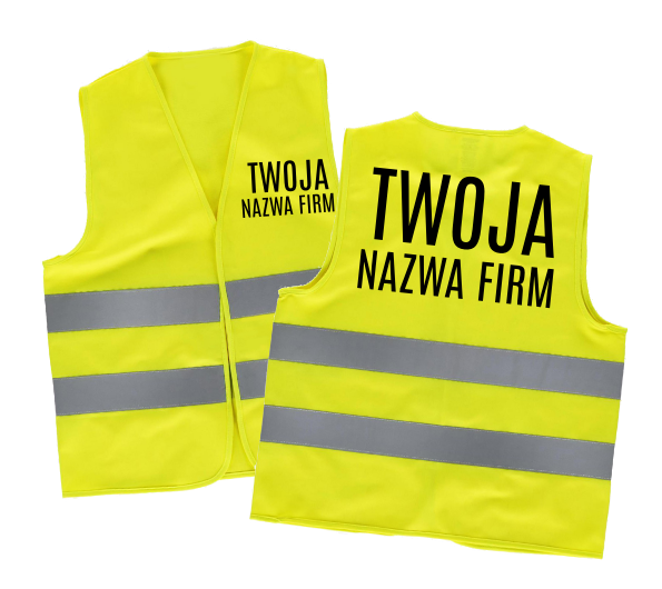 Kamizelka odblaskowa z nazwą firmy
