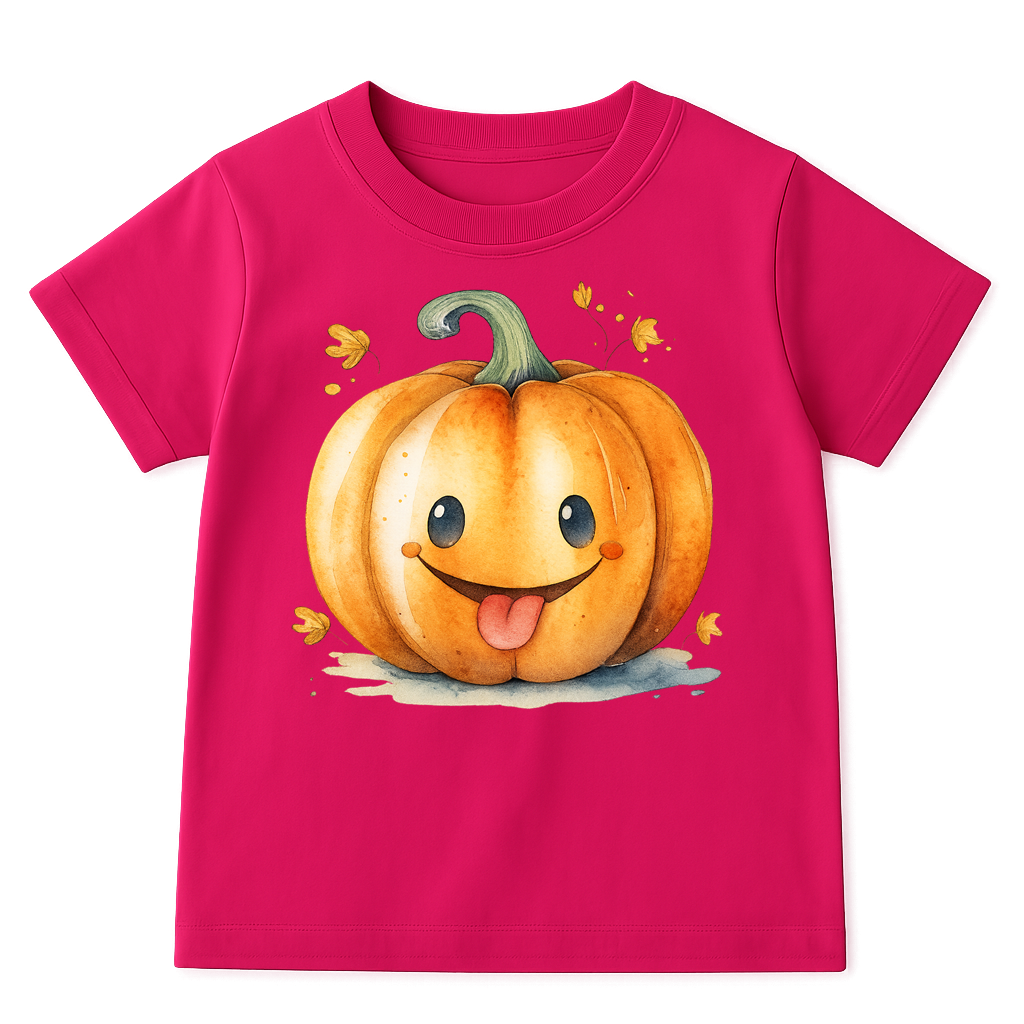 Fuksjowa koszulka dla dziewczynki z dynią - WZÓR DYNIA66