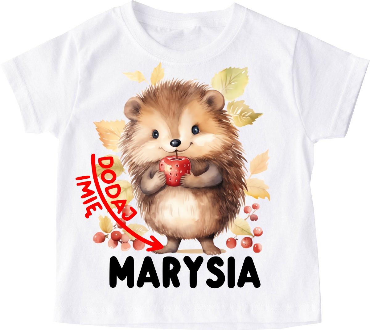 Koszulka z jeżem i mieniem na Dzień Jeża - wzór jeż10