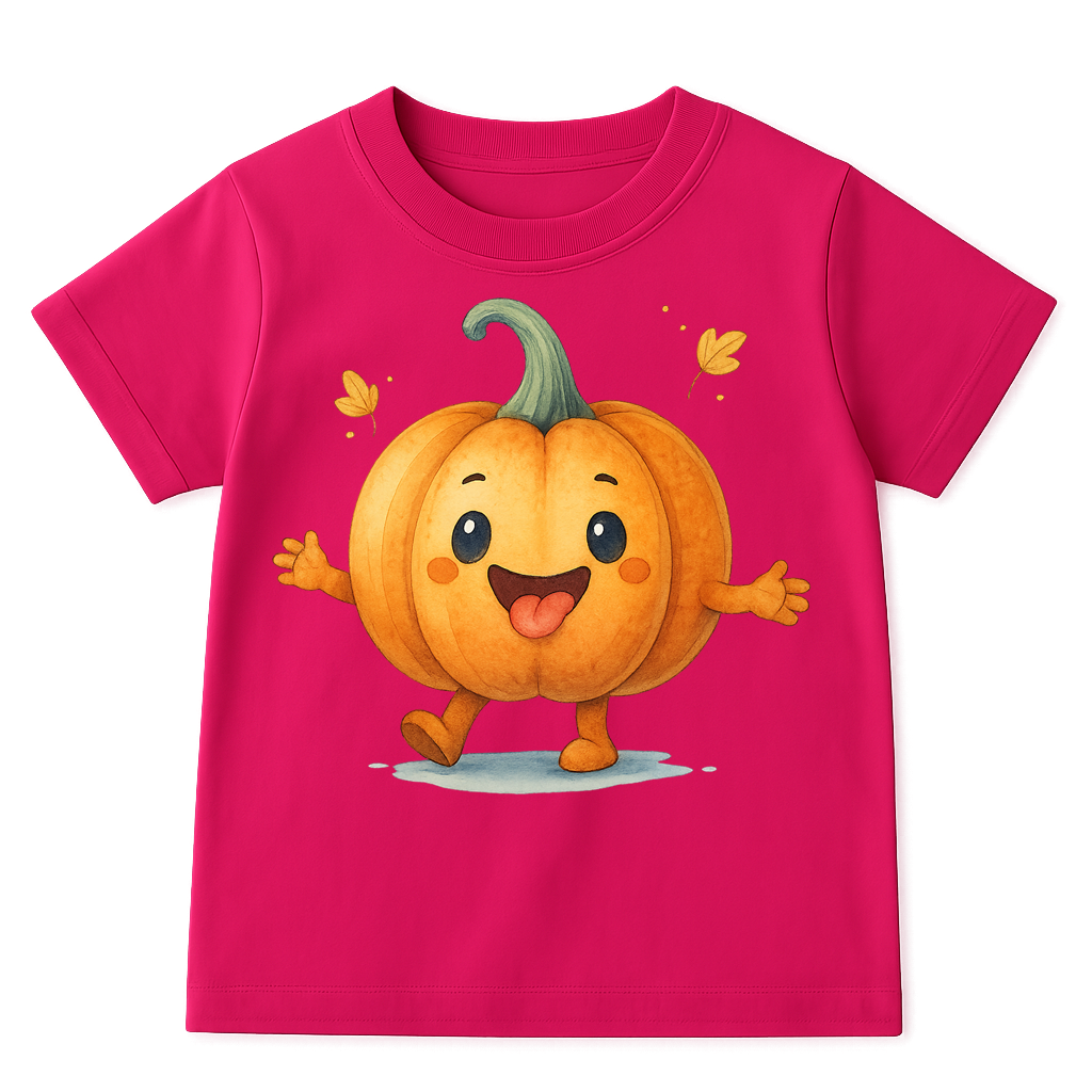Fuksjowa koszulka dla dziewczynki z dynią - WZÓR DYNIA67