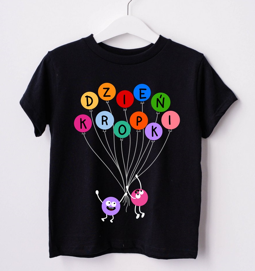 Koszulka dla dziecka na dzień kropki - w śmieszne kropki BALONIKI wzór kropki30