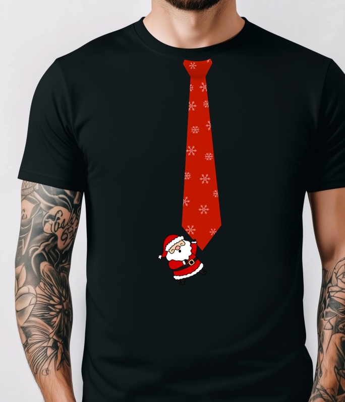 Śmieszna męska koszulka z krawatem - super prezent pod choinkę