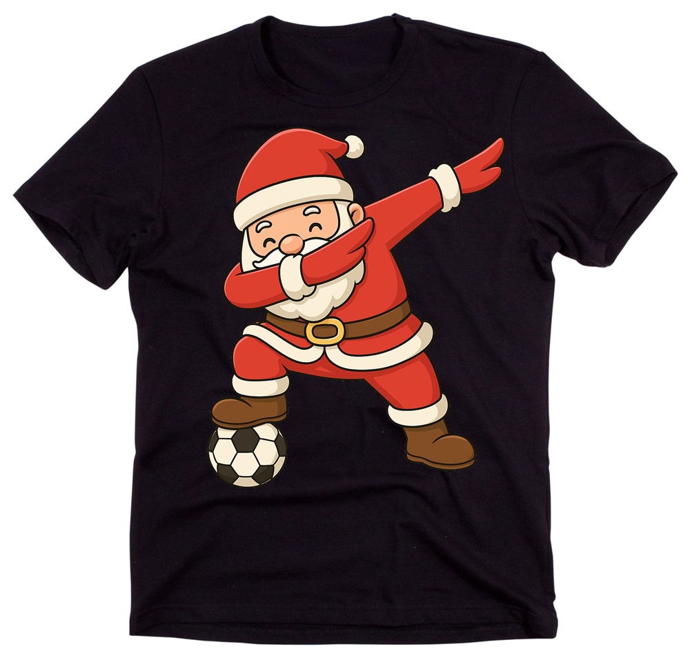 Koszulka dla chłopca grającego w piłkę na mikołajki z Mikołajem z piłką -wzór mikołaj28