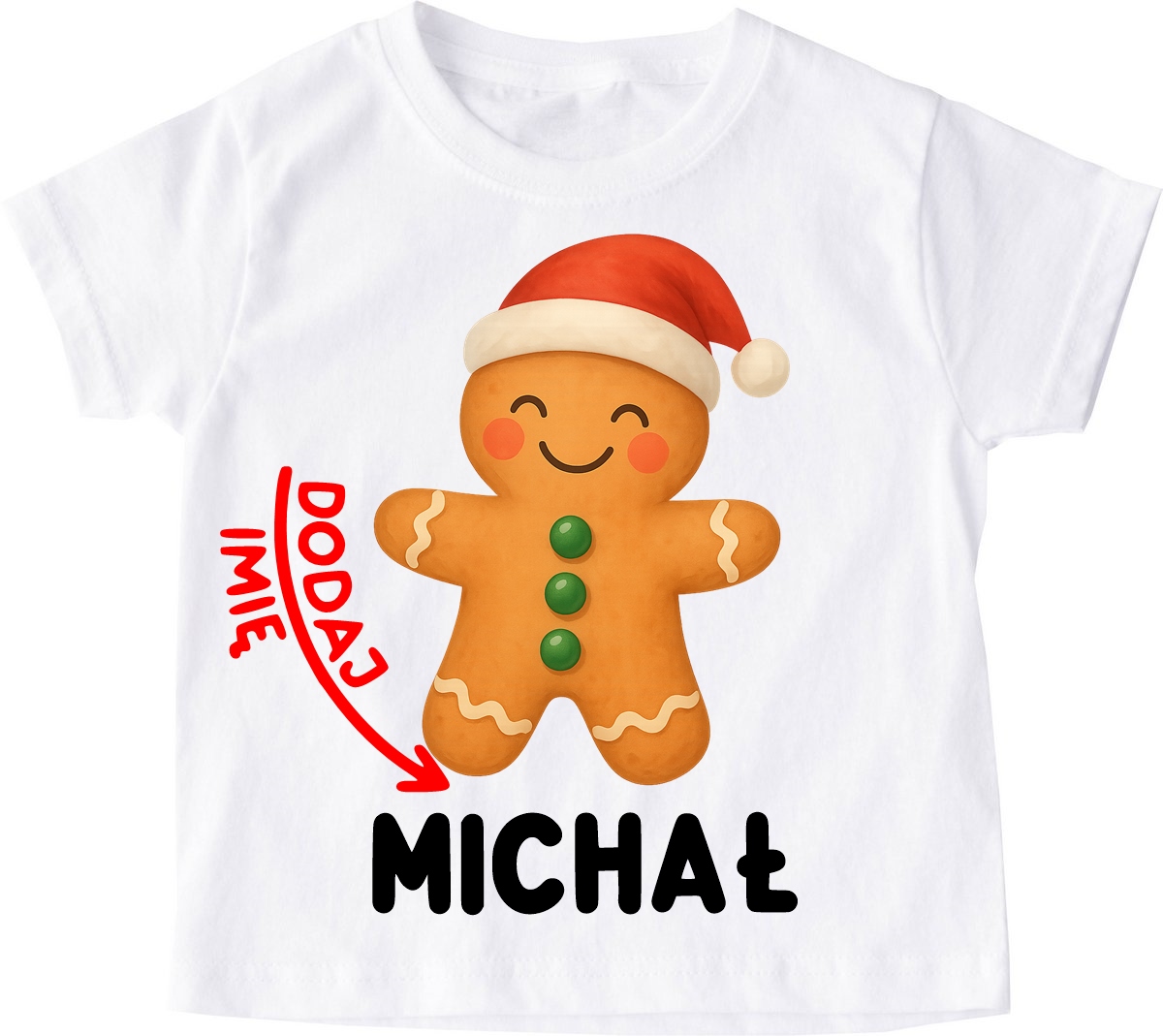 Koszulka z piernikiem dla dziecka oraz imieniem