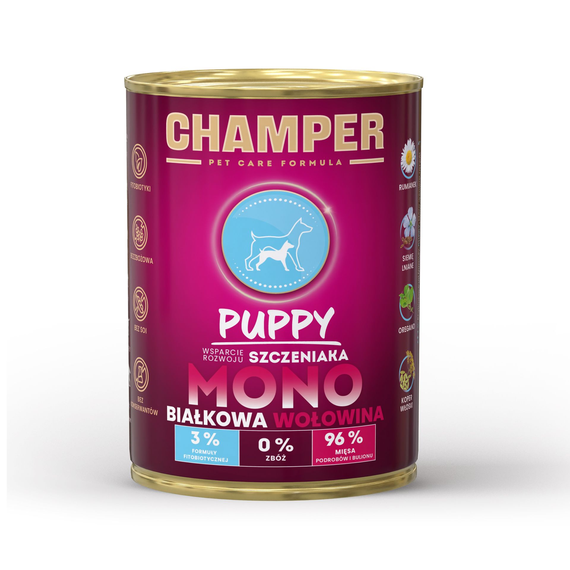 CHAMPER Puppy Wołowina - mokra karma dla psa - 400g