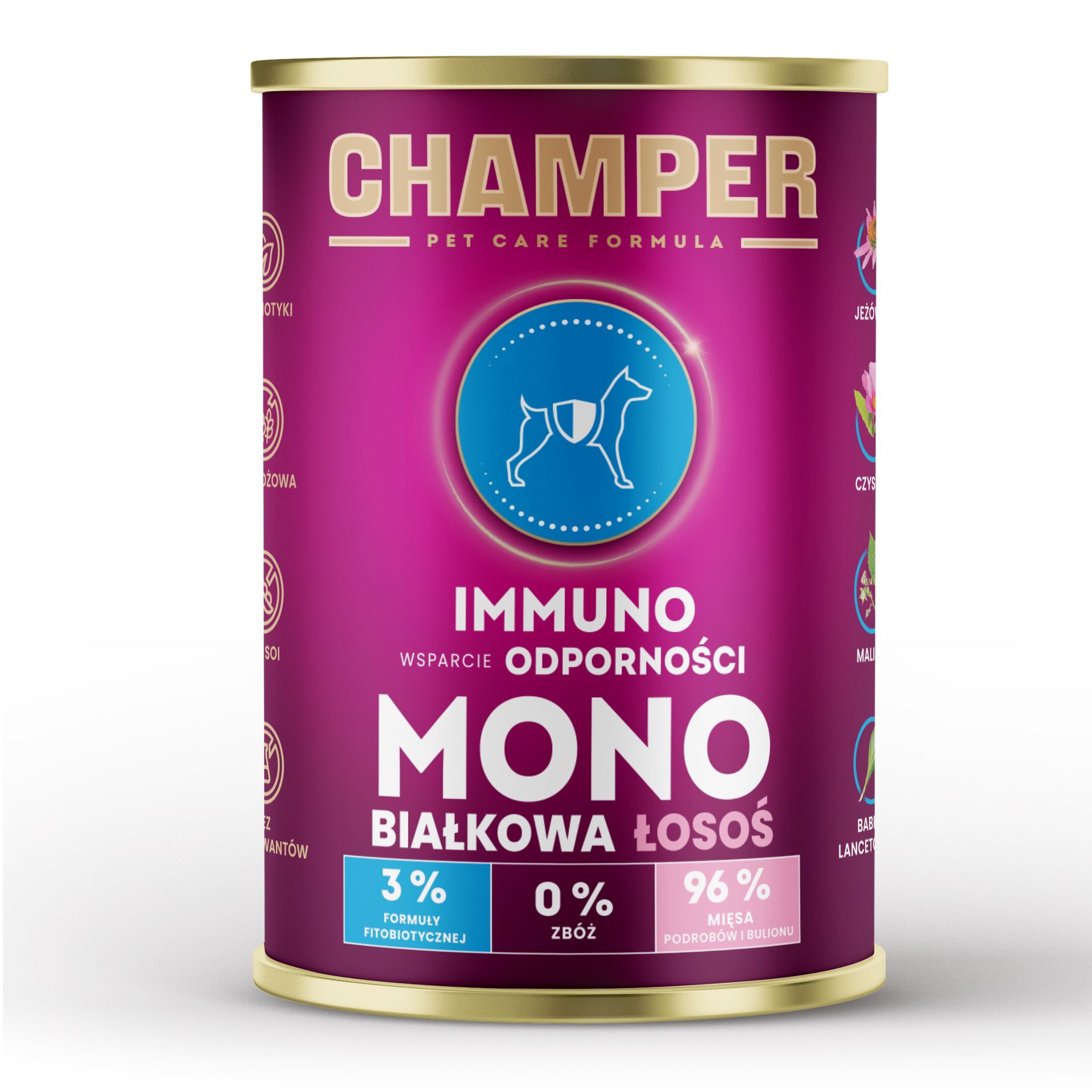 CHAMPER Immuno Łosoś - mokra karma dla psa - 400g