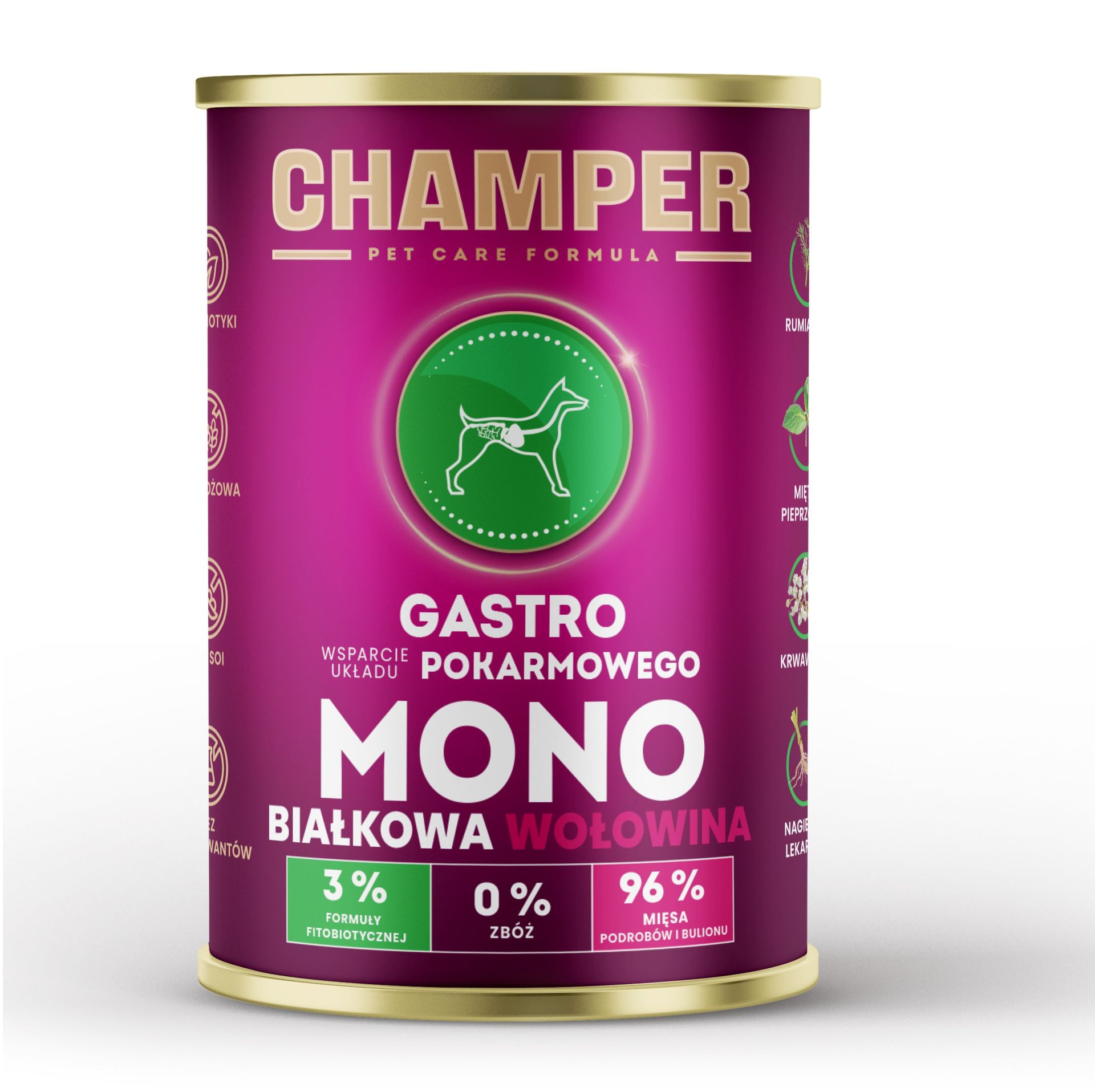 CHAMPER Gastro Wołowina - mokra karma dla psa - 400g