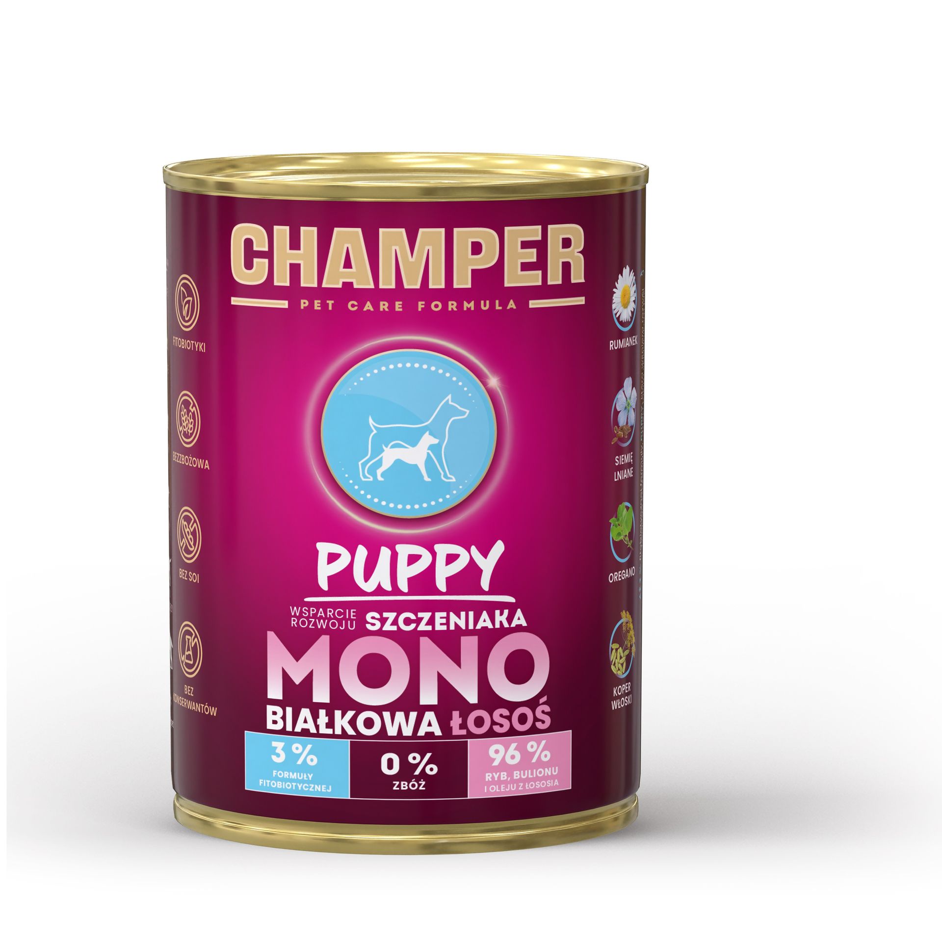 CHAMPER Puppy Łosoś - mokra karma dla psa - 400g