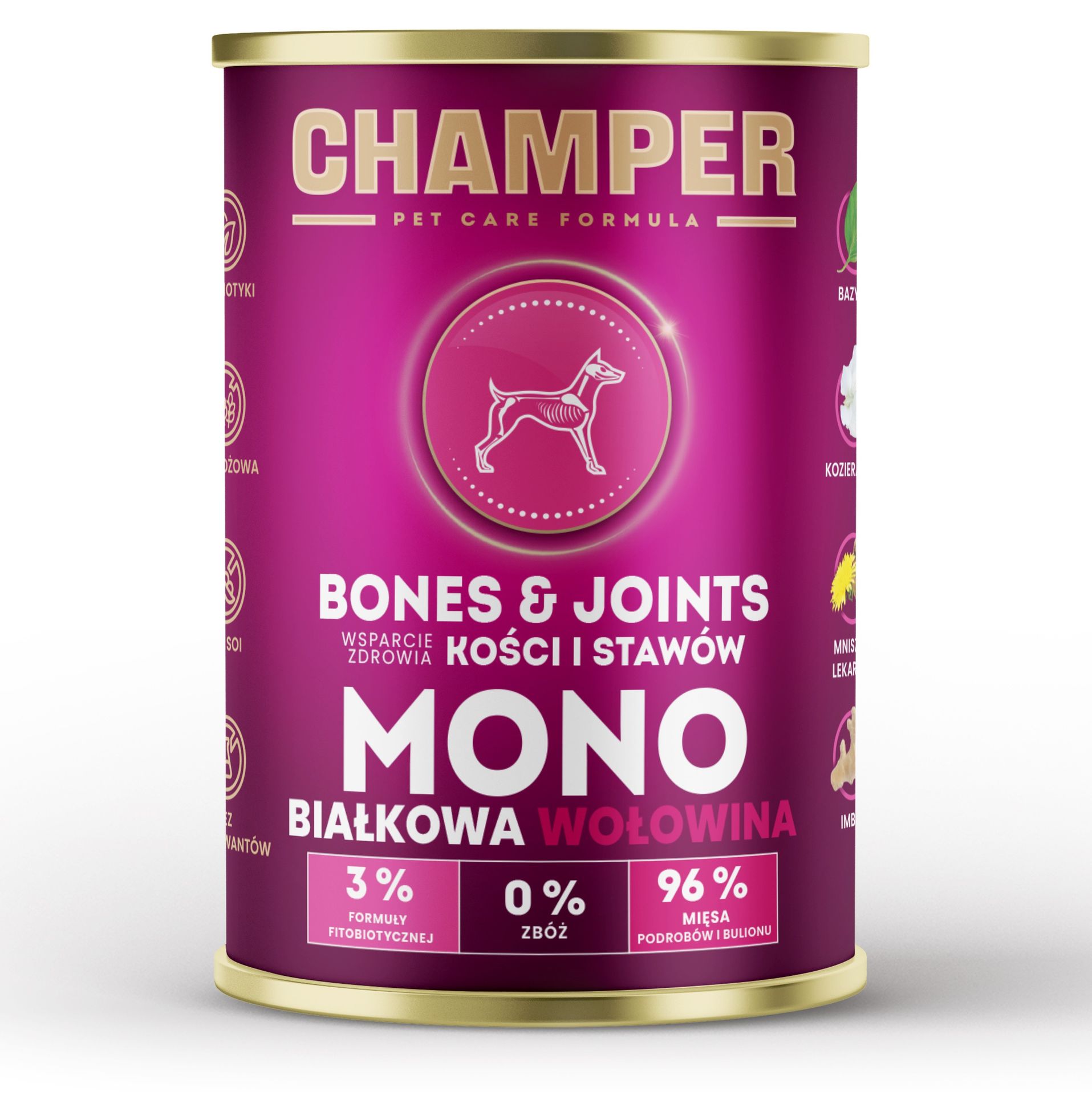 CHAMPER Bones & Joints Wołowina - mokra karma dla psa - 400g