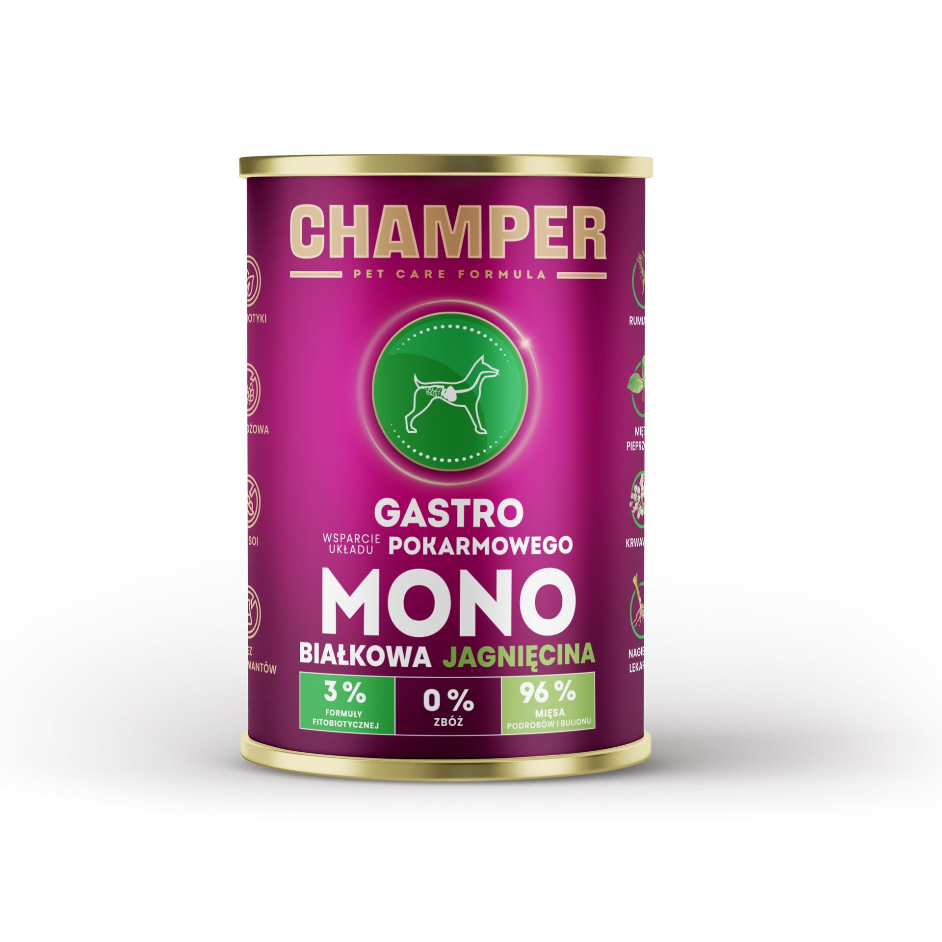 CHAMPER Gastro Jagnięcina - mokra karma dla psa - 400g