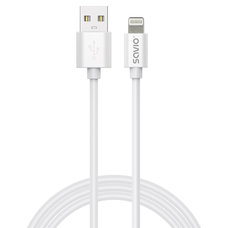 Savio Cl-193 kabel USB USB 2.0 2 m USB A USB C/Lightning Biały