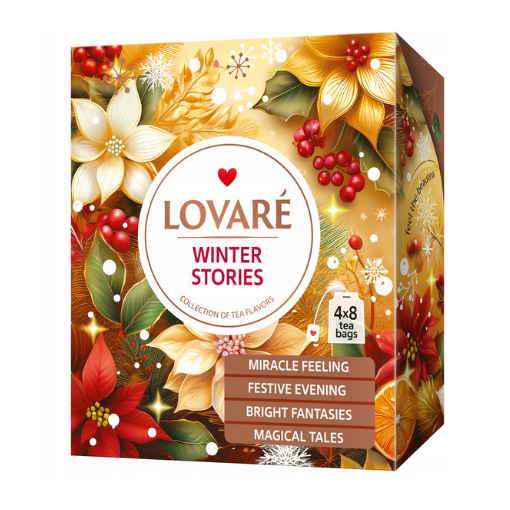 Zestaw herbat WINTER STORIES, Lovare (4 smaki po 8 kopert)