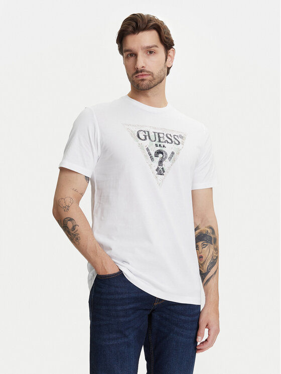 Guess T-Shirt M5YI15 I3Z14 Biały Regular Fit