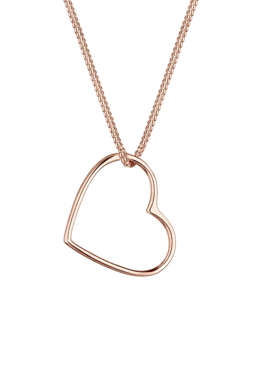 Elli Damski wisiorek Serce Basic wykonany ze srebra próby 925 Sterling Silver Naszyjniki 1 ct