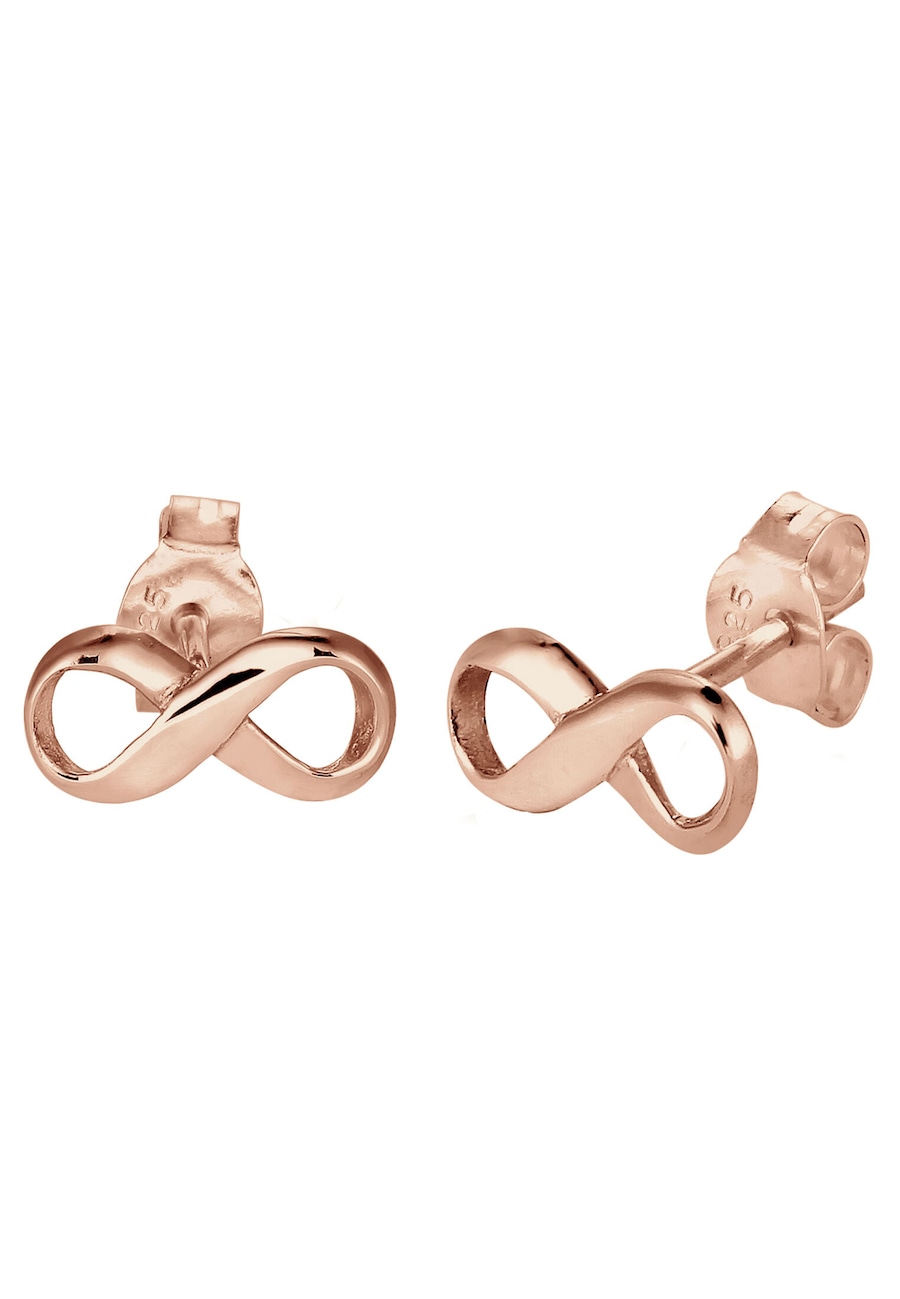 Elli Damskie kolczyki sztyfty symbol nieskończoności w srebrze próby 925 Sterling Silver Kolczyki 1 ct