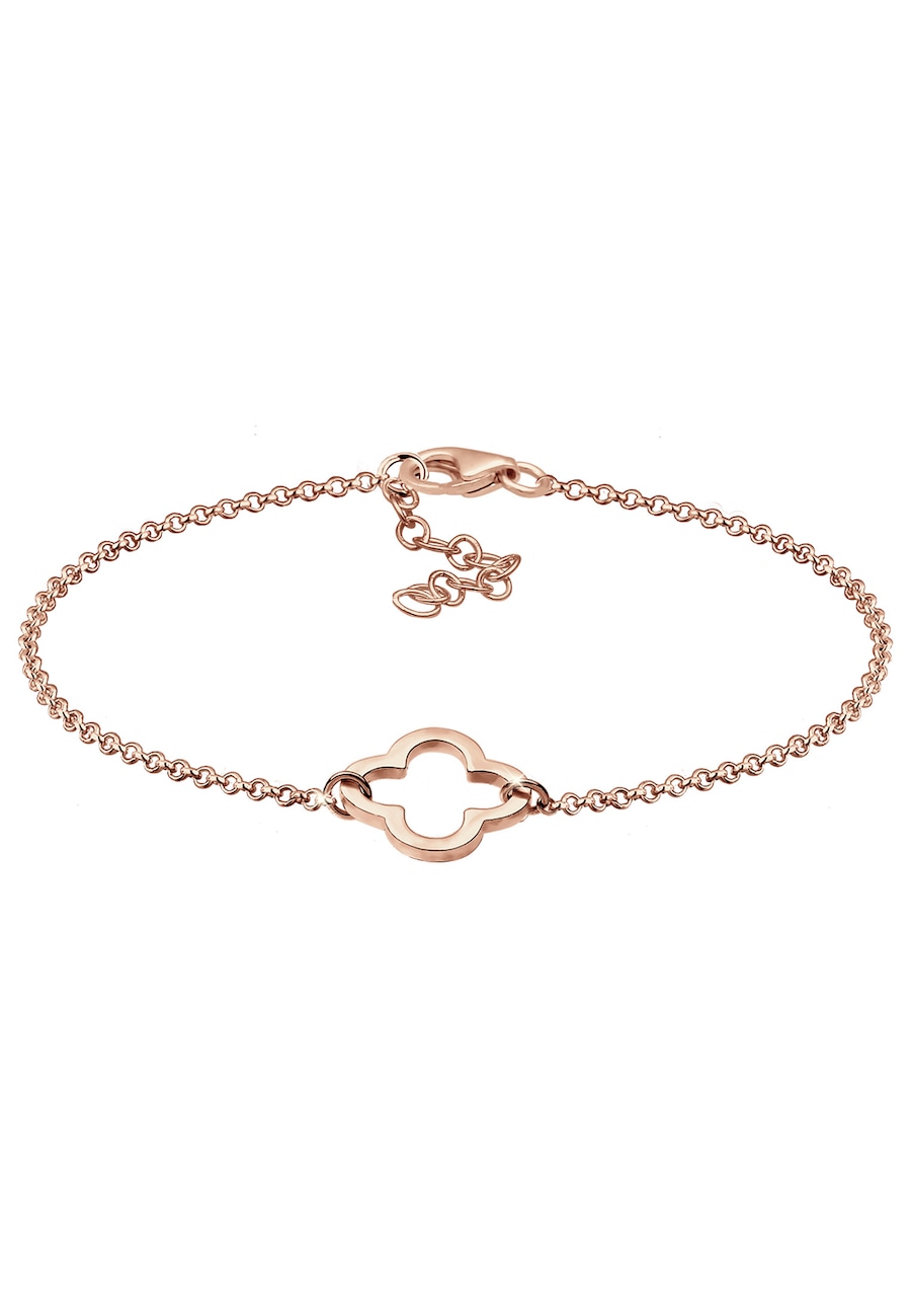 Elli Damska Koniczyna Cut-Out Symbol w srebrze próby 925 Sterling Silver Bransoletki 1 ct Damski