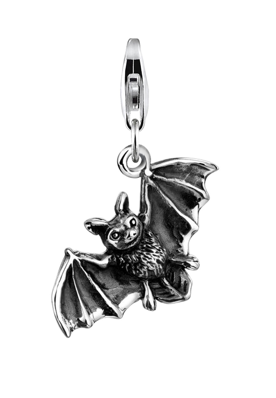 Nenalina Damski charm wisiorek nietoperz ze srebra próby 925 Sterling Silver, 713201-000 Wisiorki 1 ct