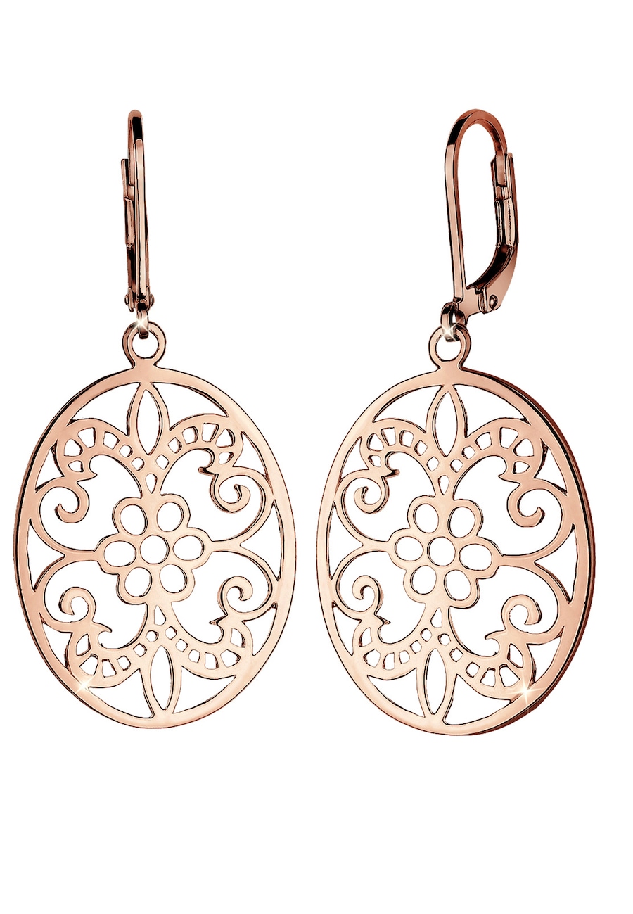 Elli Damski ornament kwiatowy ze srebra próby 925 Sterling Silver Kolczyki 1 ct