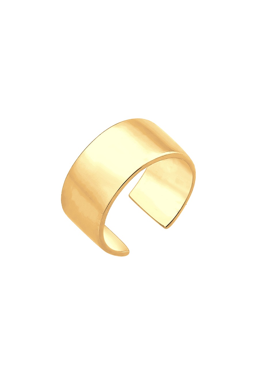 Elli Damska pojedyncza nausznica Basic Trend szeroka w srebrze 925 Sterling Silver Nausznice 1 ct Damski