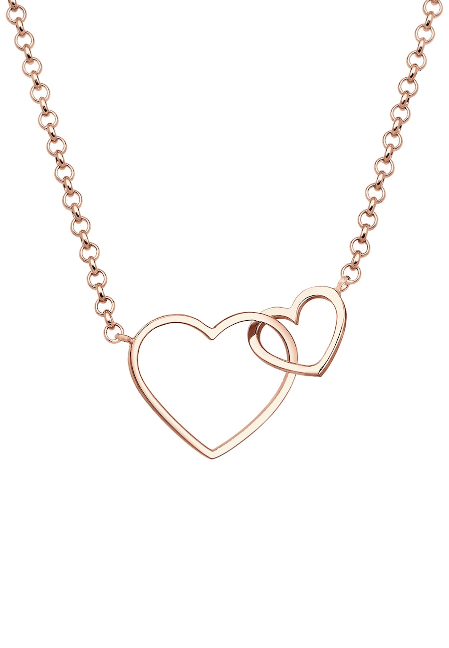 Elli Damska zawieszka serce splecione w pozłacanym srebrze próby 925 Sterling Silver Naszyjniki 1 ct Damski